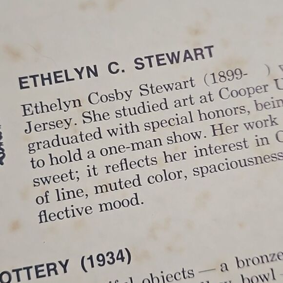 Vintage 1934 Ethelyn C Stewart Persian Pottery Fine Art Signed - Picture 10 of 13